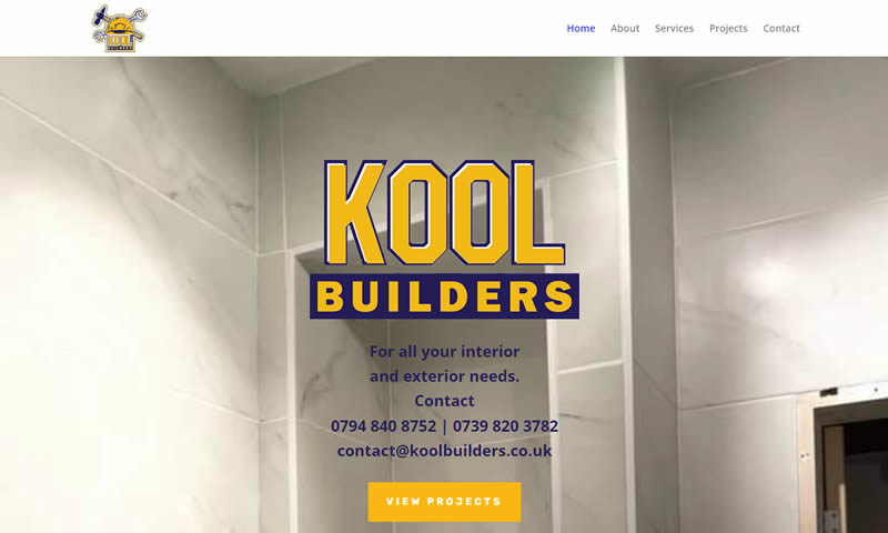 Kool Builders website thumb